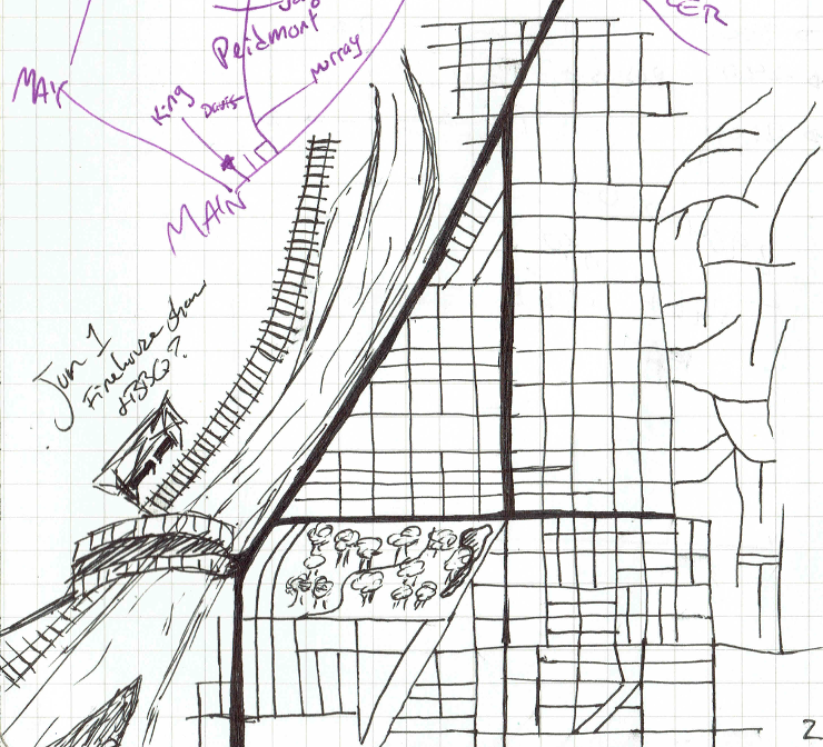 One of the first city maps I ever drew, this map is heavily influenced by Portland, OR.