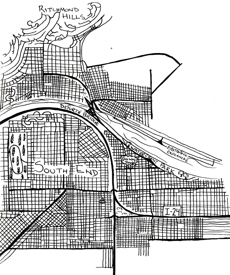 The South End, paradoxically, is located in the central western district of this city, indicating a history of urban growth